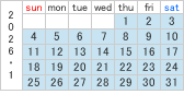2026年1月
